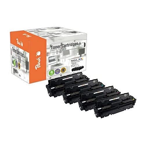 Peach Spar Pack Tonermodule kompatibel zu HP No. 201X, CF400-3X, Schwarz, Cyan, Magenta, Gelb je 1 Stück