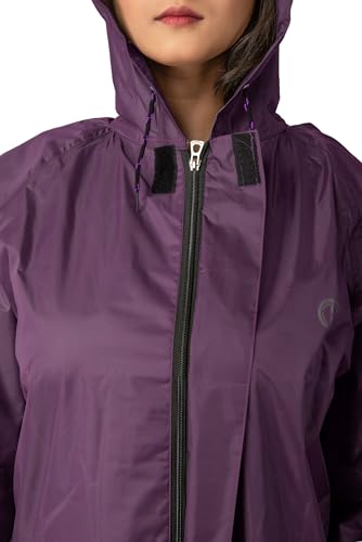 Image of THE DRY CAPE ; LET IT RAIN Women's Waterproof Rain Coat | Packable, Full Length with Hood & Pockets | Urban Commuter Rainwear