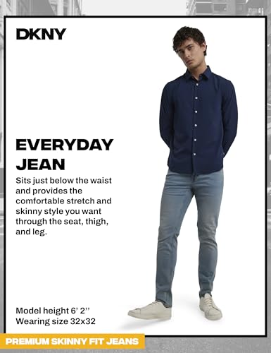 Image of DKNY Men's Skinny Jeans - Premium Soft Stretch Denim Pants | Skinny Fit Jeans for Men