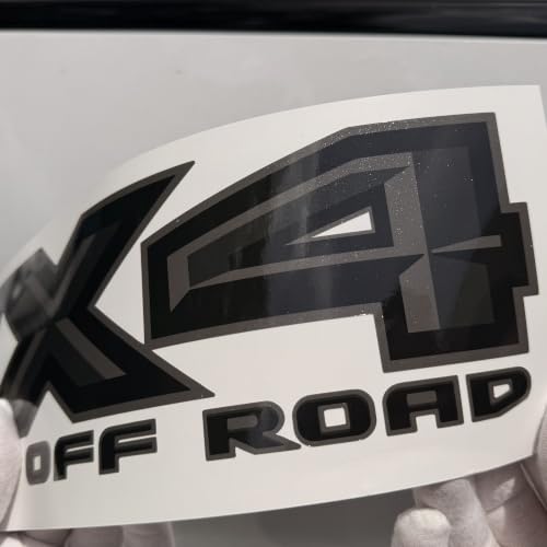 Image of GOLD HOOK FX4 Off Road Decals for Ford F-150 2015-2026, Set of 2 | Diamond Series, Charcoal Diamond Finish, Compatible with Ford F-150