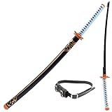 sanshimoxing Handmade Katana Kochou Shinobu Sword Anime Cosplay Sword 41 Inch Real Steel Blade Demon Slayer Sword Real Metal Stainless Steel Not Sharp