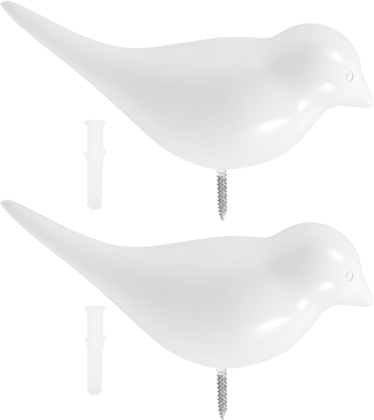 ABOOFAN 2 Pcs Coat Hook Child Hangers 3D Bird Hook Bird Figurine Bird Coat Hanger Clothes Hooks for Walls Animal Hooks Bird Clothes Hook Towel Hanging Office Key White Resin