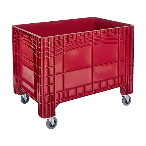 FRANKEL kaiserkraft | Caisse-palette | capacité 535 l | 4 roulettes pivotantes | rouge