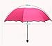ACEFAST INC Dome Parasol Sun-rain Umbrella,Triple Folding Ruffled Anti-uv Parasol (Pink)