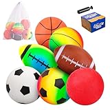 PlayZap 7-Piece Soft Ball Set for Toddlers & Kids - Includes 5” Playground Balls, Soccer, Football & Basketball - Great for Home, Yard, Pool, Classroom & Park for Boys & Girls Easter Gifts