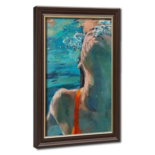 Poster plongée fille sur toile 61x91 cm idée cadeau déco chambre