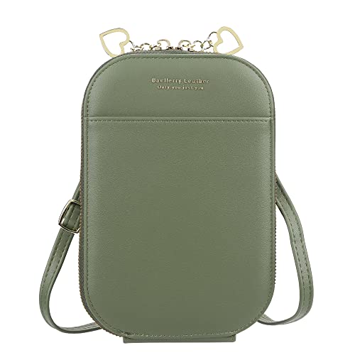 Petit sac à bandoulière pour femmes fini les poches pleines avec le cuir PU vert