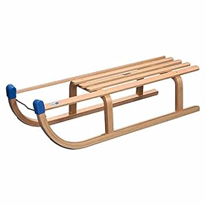 Colint Davos Rodelschlitten 90 cm – Robuster Holzschlitten mit Lattensitz 19