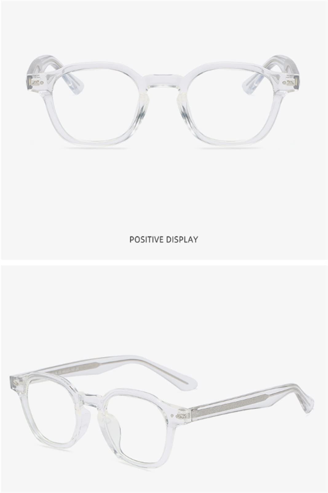 Lunette Anti Lumiere Bleue Computer Glasses Verres d'ordinateur Verres de Jeu Carré irrégulier Anti-Bleu Clair Miroir Plate rivete Cadre Bleu lumière bloquante Lunettes
