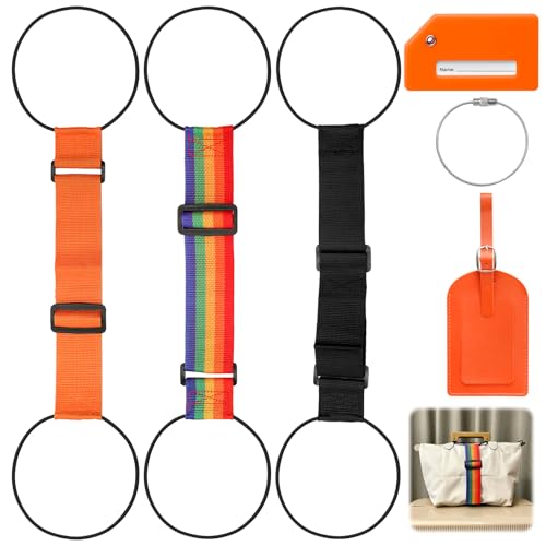 3 Pièces Sangle de Fixation Élastique pour Bagage,Ceinture de Sangle Élastique pour Valise,Haute Elastique de Bagage pour Sécuriser Les Sacs Deux...