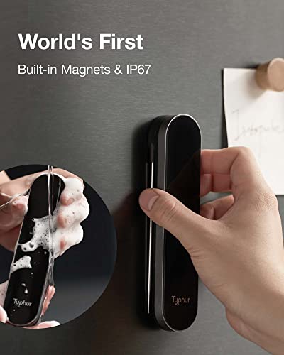 Typhur Instaprobe, No.1 Fastest (Less Than .75 Seconds) Meat Thermometer Digital, Instant Read Thermometer With Oled Display, Ip67 Waterproof Food Thermometer For Grill, Bbq, Cooking, Smoker #TOP2