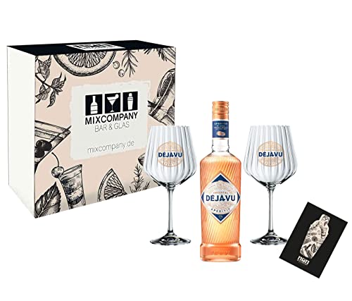 Oriental Deja Vu Geschenk Set - Aperitif 0,7L (17% Vol) + 2x Stilglas Ballonglas Relief Glas Gläser Déjà-Vu - [Enthält Sulfite]