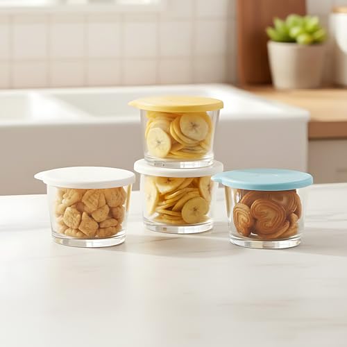 Image of HomeEssentials Premium Borosilicate Glass Jar with Airtight Lid - Small Kitchen Storage Container for Spices, Seeds, and Herbs - Heat-Resistant | Microwave Safe (Pack of 2)