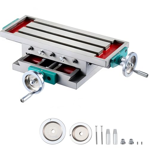 Image of VEVOR Milling Working Table 17.7 X 6.7 Inch, Compound Milling Machine Work Table 2 Axis 4 Ways Move, Multifunction Milling Working Table Heavy-duty Structure,for Milling and Drilling Machine