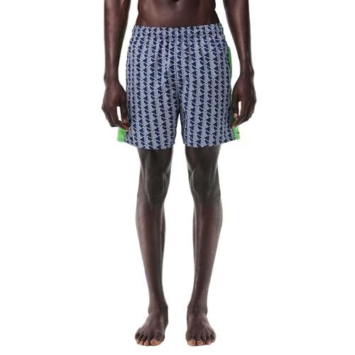 Lacoste - Short de Bain - Homme (L) (Bleu Marine/Vert)