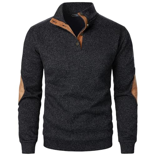 Men's Stand Collar Long Sleeve Casual Knitted Sweater Top3