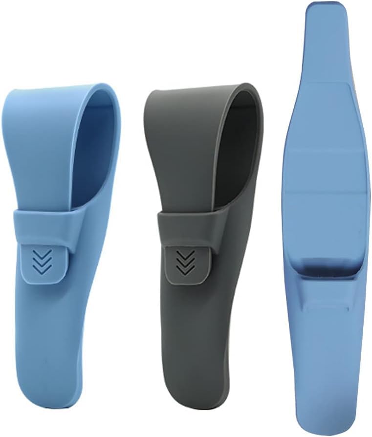 2-Pack Silicone Razor Case, Portable Soft Shaver Cover Bag Protector, Safety Waterproof Travel Razor Carrying Case (Blue+Grey)