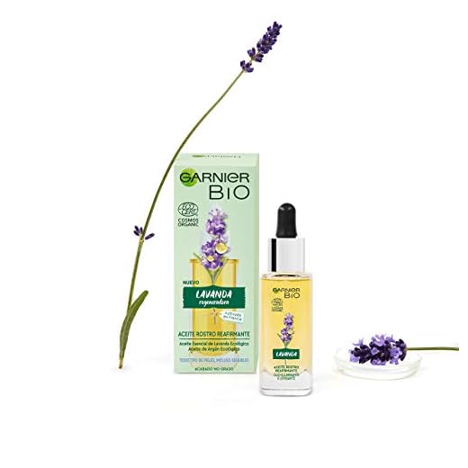 Garnier Bio, Sérum Facial Reafirmante con Aceite Esencial Lavanda y de Argán Ecológicos y Vitamina E, Nutre, Suaviza e Hidrata al Instante, Fórmula Vegana, 30 ml