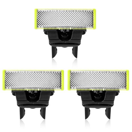 Lames de rechange pour Philips OneBlade | Lot de 3 lames OneBlade de rechange, pour la taille de la barbe et du corps. Lames en acier inoxydable de haute...