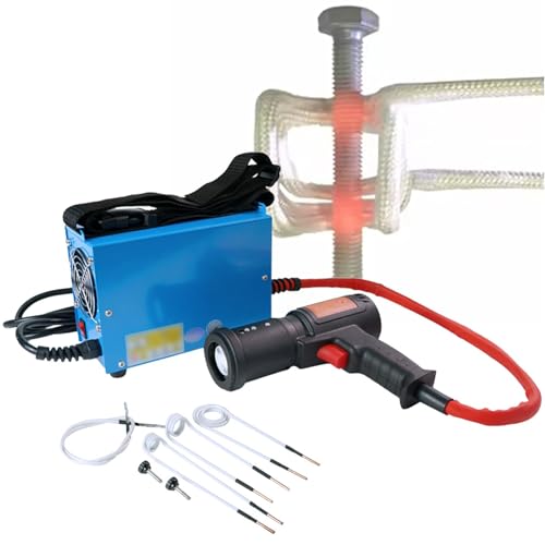 Portable Induction Heater Kit for Removing Rusty Bolts, Nuts, and Bearings with Multiple Coils and Carry Case