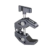 SMALLRIG Crab-Shaped Clamp mit 1/4-20, 3/8-16 Gewindelöchern, Nutzlast 7,7 lbs/3,5 kg, für die meisten fotografischen Zubehörteile – 3755B