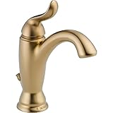 Champagne bronce Delta 594-CZMPU-DST Linden solo orificio 1-Handle de mitad de Arc de ba-o grifo en Champagne Bronze