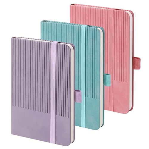 Carnet de notes de poche A6 BOBO RABBIT en cuir ligné avec couverture rigide