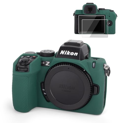 Funda para cámara Nikon Z50 II de silicona verde