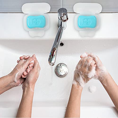 Snowkingdom 2 Pack Clear Travel Soap Box Holder Case Container Leak Proof Shower Bathroom Home Outdoor Hiking Camping #TOP2