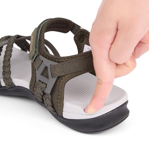 Image of UBFEN Womens Hiking Comfortable Sport Sandals Outdoor Walking | Casual Lightweight Water Sandals with Adjustable Straps Arch Support for All-day Wear, Beach, Vacation, Adventure, Camping