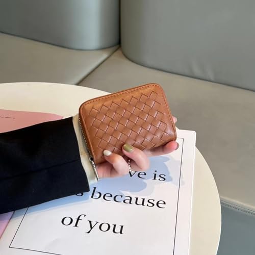 Cute Wallet PU Leather Wallet Mini Purse Vintage Black Wallet for Women Small Wallet Aesthetic Wallet (Blue,Small)2