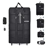 Gloyuda Expandable Foldable Luggage, 36'' Suitcase With Spinner Wheels, Rolling Duffel Travel Bag La