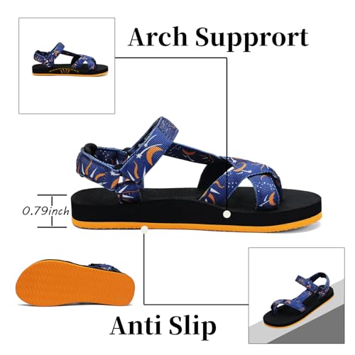 Image of Sport Walking Water Sandals for Women with Arch Support & Adjustable Straps Platform Sandals Women Height Increase
