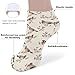 Pheasants Boho Florals Breathable Ankle Socks 1 Pairs Fashion Athletic Low Cut Sock 3.7 × 7.9 Inches