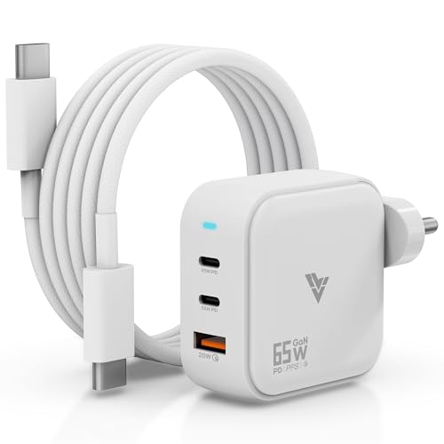 DR VAKU® 65W Charger Type C Fast Adapter with Type C Cable Multi ...