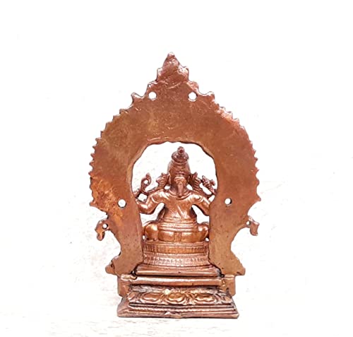 Image of Copper Little Ganesh with Prabhavalli Idol 3.0 in | 100g