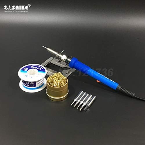 Soldering SAIKE 947 60W Adjustable Temperature Electrical Soldering Iron Hand Welding Torch Solder Gun With Work Light 220V EU - (Color: Package 6, Plug Type: EU)