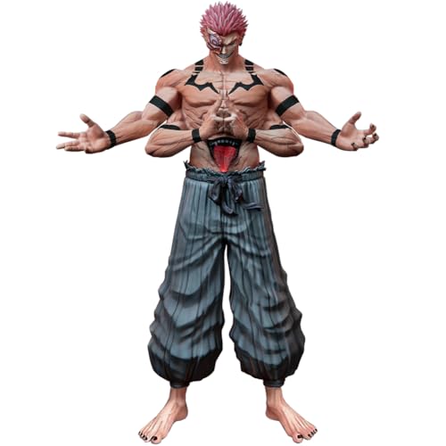 YLEAFUN JJK Figures Ryomen Sukuna Action Figure Collectible Statue Itadori Yuji Anime Figure Model Desktop Ornaments 30cm/11.81in