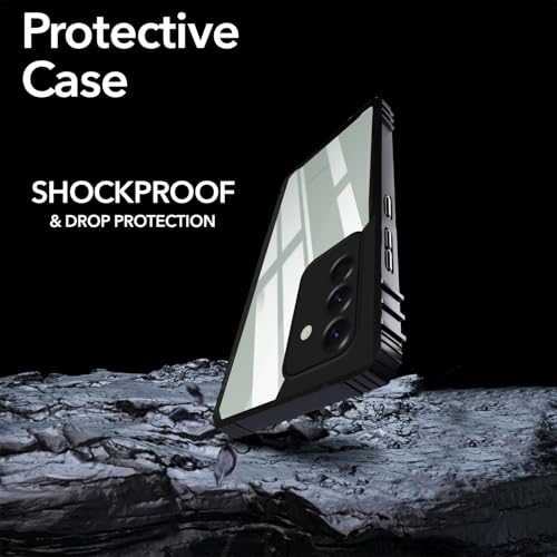 Image of Jkobi Back Cover Case for Samsung Galaxy A56 (Ultimate Shockproof Bumpers | Anti Yellow | Rugged Armor | Hybrid PC | Black)