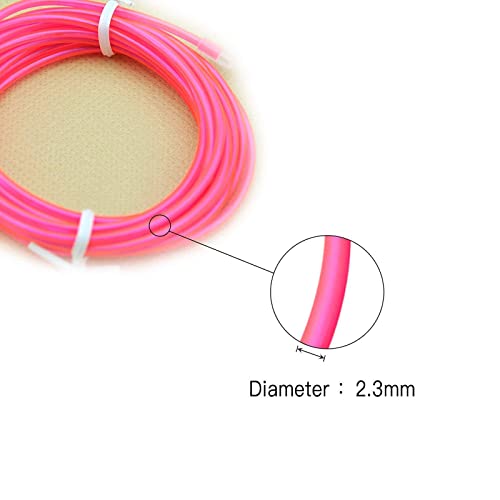 Lychee El Wire Neon Glowing Strobing Electroluminescent Light El Wire W/Battery Pack For Parties, Halloween Decoration (Pink, 9Ft) #TOP3