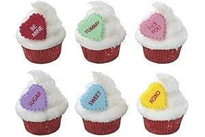 Conversation Heart Cupcake Toppers for Valentines Day