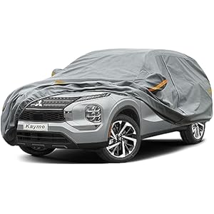 Kayme Heavy Duty SUV Car Cover Custom Fit Mitsubishi Outlander（2005-2025 Waterproof All Weather for Automobiles, Full Exterior Covers Sun Rain UV Protection.（Deliver About 3-10 Days）