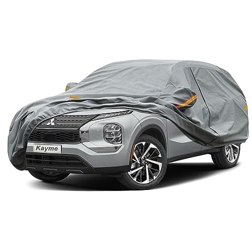 Kayme Heavy Duty SUV Car Cover Custom Fit Mitsubishi Outlander(2005-2025 Waterproof All Weather for Automobiles, Full Exterior Covers Sun Rain UV Pr