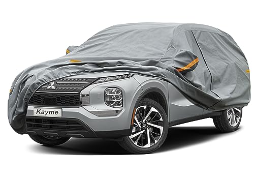 Image of Kayme Heavy Duty SUV Car Cover Custom Fit Mitsubishi Outlander（2005-2025 Waterproof All Weather for Automobiles, Full Exterior Covers Sun Rain UV Protection.（Deliver About 3-10 Days）