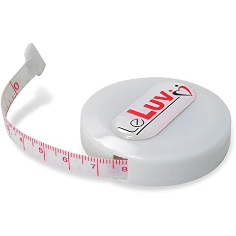 LeLuv Soft Measuring Tape Retractable 60 inch 1.5 Meter Tailors Sewing Multipurpose Ruler Cover