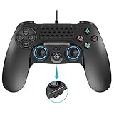 Wired PS4 Controller, Dual Vibration USB Wired PS4 Remote Controller Joystick Gamepad with 3.5MM Headphone Jack 2.5 Meters (8 Feets) Cable for Play Station 4 PS4/PS3/PC Platform