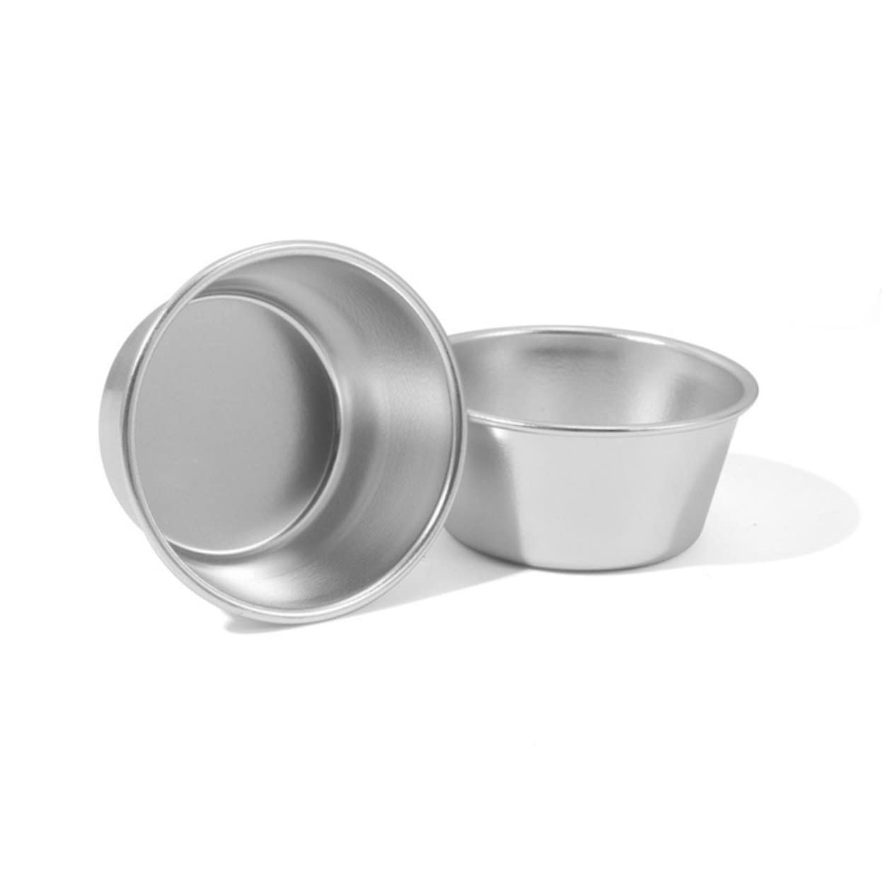 MAGICLULU 18 Piezas Molde De Pastel De Acero Carbono Latas De Tarta Pequeñas Artilugio Para Hornear Mini Tartaleta Molde Para Tarta De Queso Molde Para Hornear Silver Acero Carbono