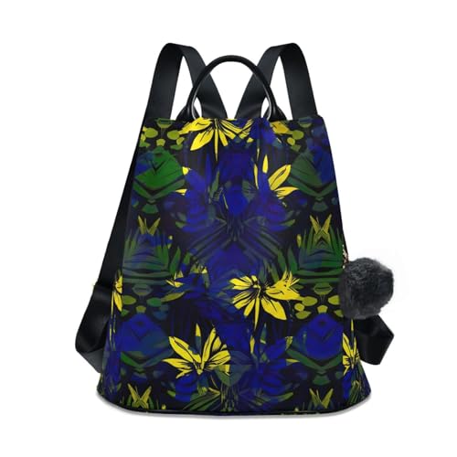 Sac à dos fleurs tropicales pour femme idéal en voyage décontracté