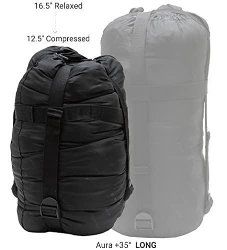 ALPS Mountaineering Aura +35 Degree Mummy Sleeping Bag, Long, Blue/Grey - Thumbnail 7
