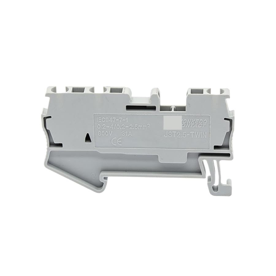 50 pezzi ST2.5-TW Connessione a molla a 3 conduttori ST 2.5TW Connettore elettrico a doppia spina for guida DIN Morsettiera ST 2.5-TW(Blue)